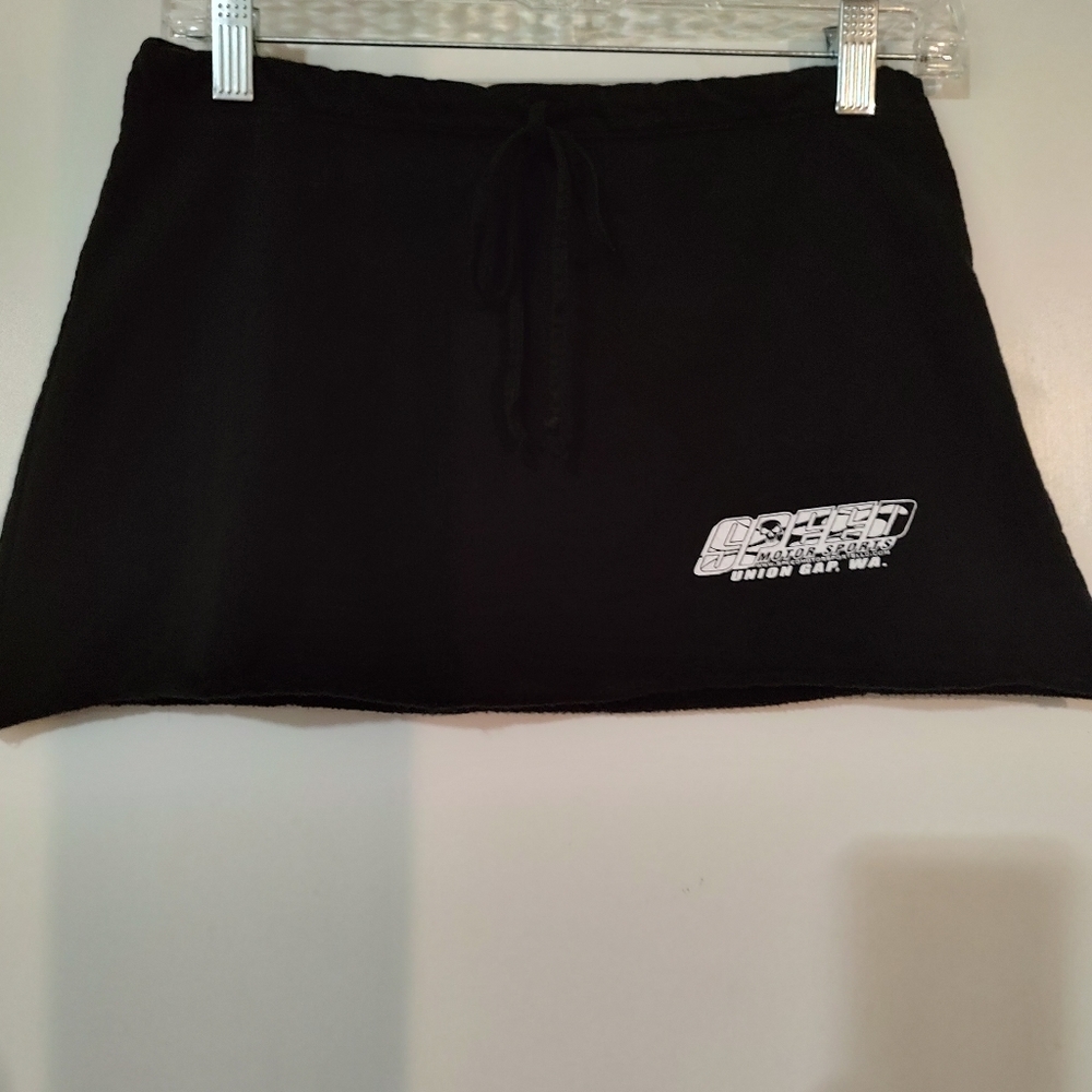 Biker Style Cotton Mini Skirt/ see measurements